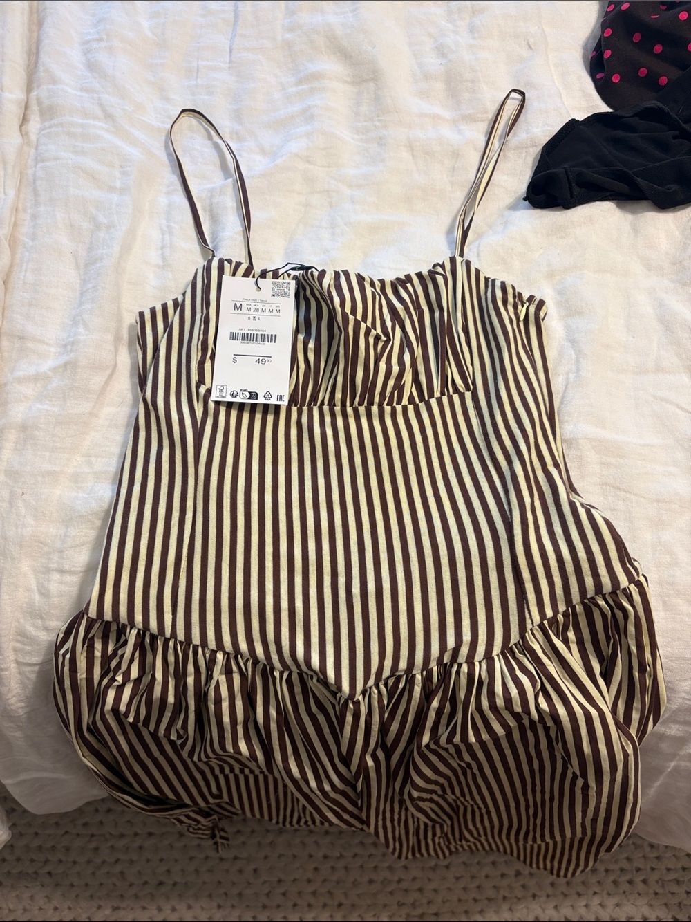STRIPED COMBINATION POPLIN DRESS - Picture 3 of 3